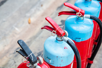 Tank of fire extinguisher for industrial refinery crude oil and gas in industrial.