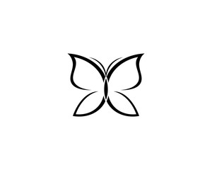 Vector - Butterfly conceptual simple icon. Logo. Vector illustration