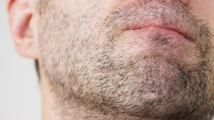 Obraz premium Man with facial hair beard.