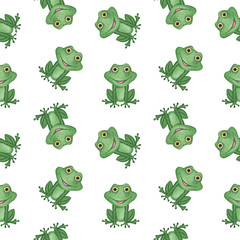 Obraz premium Seamless pattern Animals watercolor children illustration frog design children's rooms wallpaper textiles digital paper