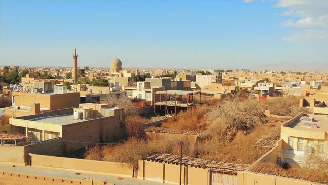 Panoramic view over the Old City of Yazd, Iran