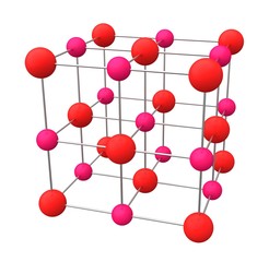 Crystal structure. Sodium chloride rock salt
