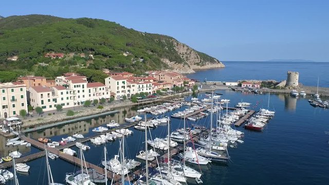 Holidays in Italy, Elba Island. Little port of Marciana Marina. Tuscany