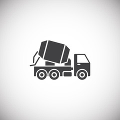 Heavy vehicle related icon on background for graphic and web design. Simple illustration. Internet concept symbol for website button or mobile app.