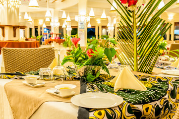 elegant table in a restaurant