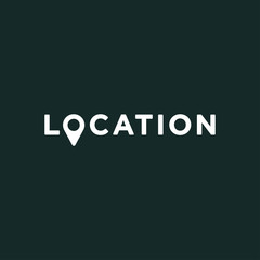 Location sign icon design concept.
