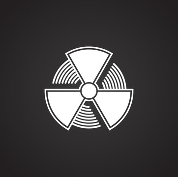 Radiation related icon on background for graphic and web design. Simple illustration. Internet concept symbol for website button or mobile app.