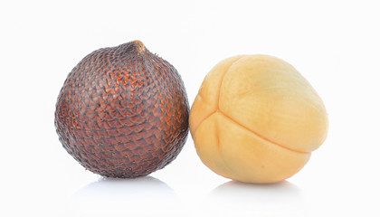 Snake fruit,Salacca,zakacca (Salak Indo) isolated on white background
