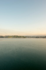 Sunrise at the regajo reservoir in Navajas, Castellon