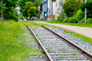 Old National Railway Temiya Line of Otaru City, Hokkaido, Japan