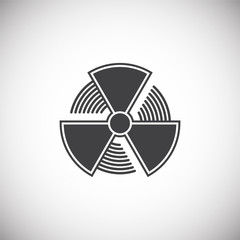 Radiation related icon on background for graphic and web design. Simple illustration. Internet concept symbol for website button or mobile app.