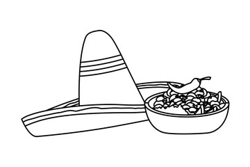 mexican food and tradicional culture in black and white