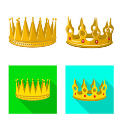 Vector design of medieval and nobility icon. Set of medieval and monarchy stock symbol for web.