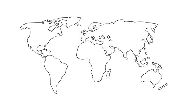 World map template. Vector illustration, eps 10.