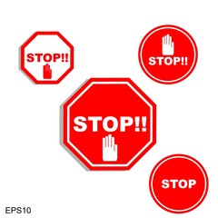 red stop sign on white background. flat style. red stop sign for your web site design, logo, app, UI. stop traffic symbol. traffic regulatory warning stop symbol.vector design