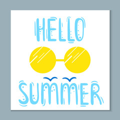 Summertime card with cute lettering