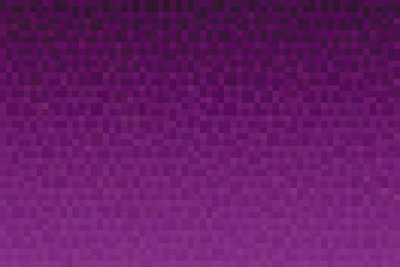 Abstract royal purple gradient background. Texture with magenta pixel square blocks. Mosaic pattern.