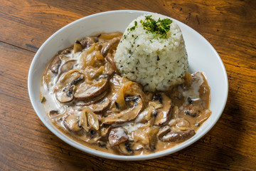 ロシア料理ストロガノフ Russian style stew (stroganoff)