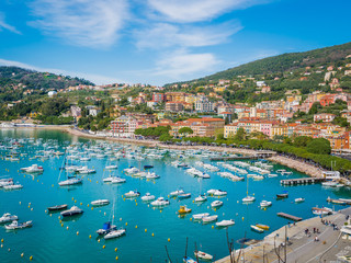 View of the port of Lerici, Golfo dei Poeti, near the Cinque Terre