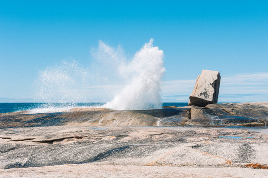 Bicheno Blowhole Coast of Tasmania Australia