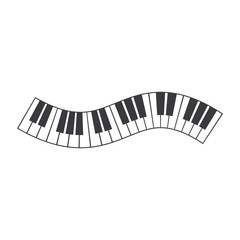 Naklejka premium Piano icon vector