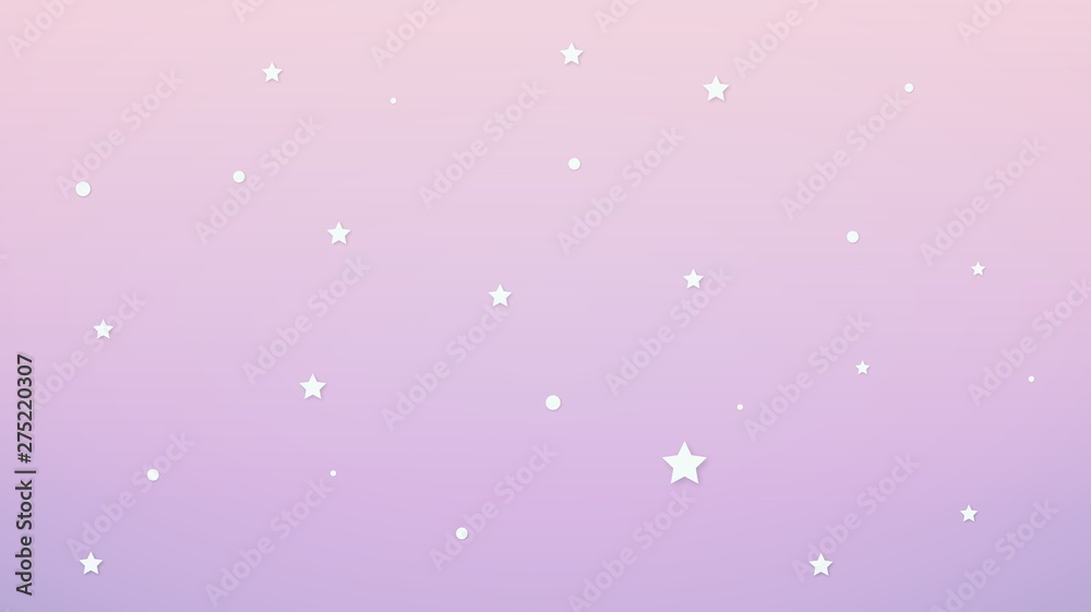 Wall mural abstract kawaii colorful sky and star background. soft gradient pastel comic graphic. concept for we