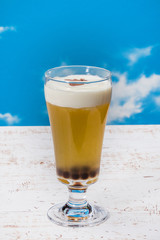 タピオカアイスティー　タピオカドリンク　Asian style Tapioca bubble tea