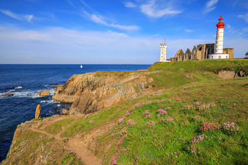 Fototapeta na wymiar The headland of Saint Mathieu, Brittany, France