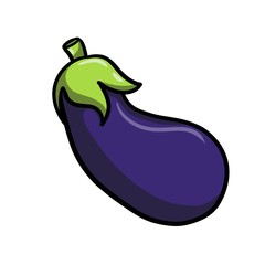 eggplant isolated on white background