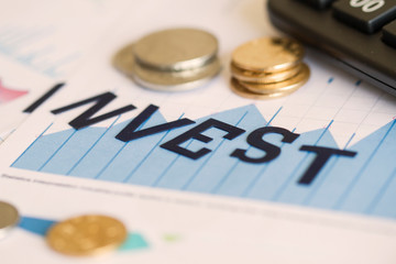 Fototapeta premium Business investment statement, economic and financial investment statistics