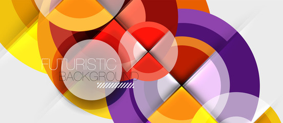 Geometric design abstract background - circles