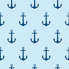 Seamless vector pattern with anchors. Seamless pattern can be used for wallpaper, pattern fills, web page background, surface textures.