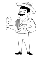 mexican food and tradicional culture in black and white