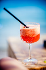 cocktail with strawberry