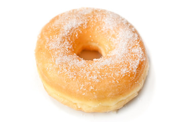 Glazed donut on white background - isolated