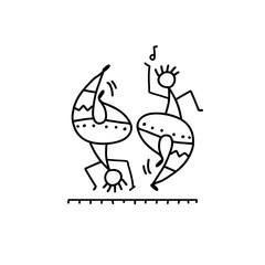 Folk ethnic dance for your design