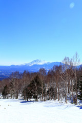スキー場の風景　浅間山