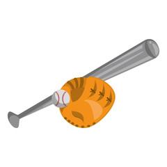 baseball equiment elements icon cartoon
