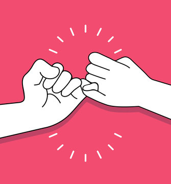 hands making  promise vector concept