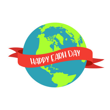Earth day vector design illustration isolated on white background