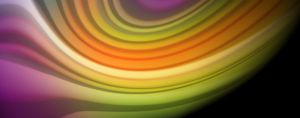 Obraz premium Flowing liquid colors - modern colorful flow poster. Wave liquid shapes. Art design for your design project
