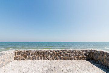 Sea view from a balcony at Huahin beach in Thailand