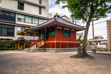 Tokyo - May 20, 2019: Small temple in Asakusa, Tokyo, Japan