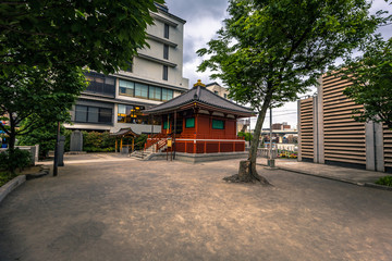 Tokyo - May 20, 2019: Small temple in Asakusa, Tokyo, Japan