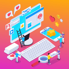 SEO Isometric Illustration