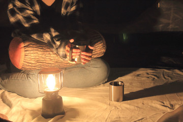 キャンプの夜の落ち着く時間