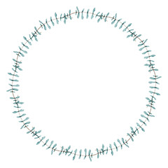 Beautiful watercolor wreath with succulents. Watercolor graphic for fabric, postcard, greeting card, book, poster, tee-shirt, banners, emblems, logo. Illustration, isolated objects.