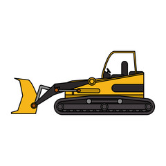 Construction excavator vehicle machine isolated