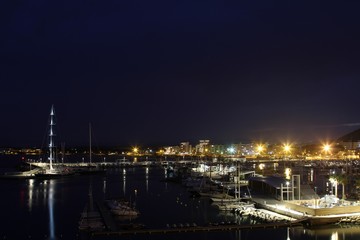 le port de l'Estartit à la nuit tombée,Espagne,Catalogne,Costa Brava