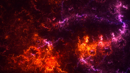 3D rendering abstract red fractal light background